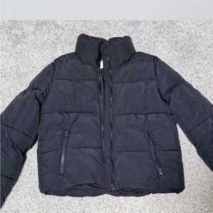 Black puffer jacket